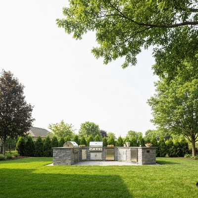 Beautiful outdoor kitchen installation