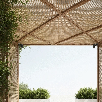 Stylish shade structure enhancing an outdoor area
