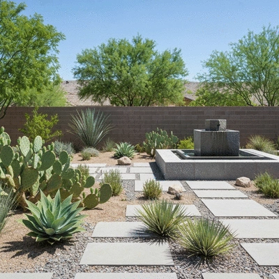 Sustainable backyard design in Desert Willow