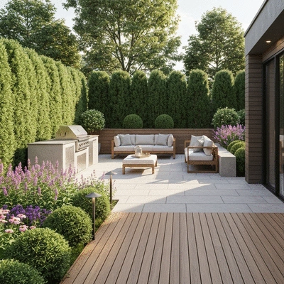 Modern backyard design