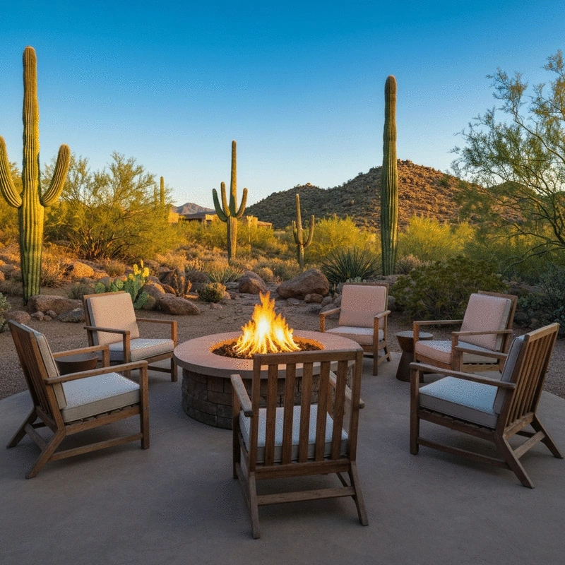 Outdoor Fire Pits for Desert Homes in Cave Creek Highlands