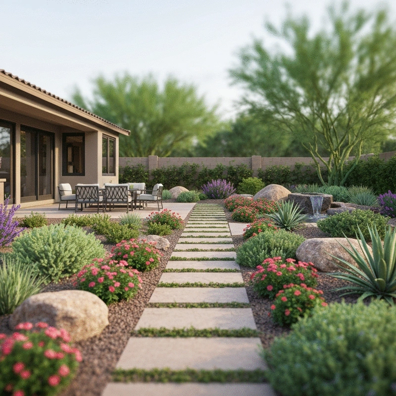 Backyard Landscape Remodeling in North Valley View, Cave Creek