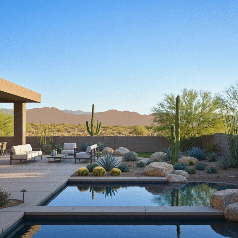 Desert-Ready Backyard Remodeling in Miralago, Cave Creek