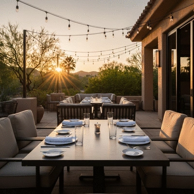 Beautiful patio dining in Scottsdale