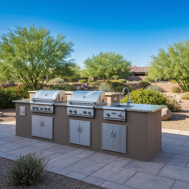 Custom BBQ Island in Cave Creek, Horseman's Corral