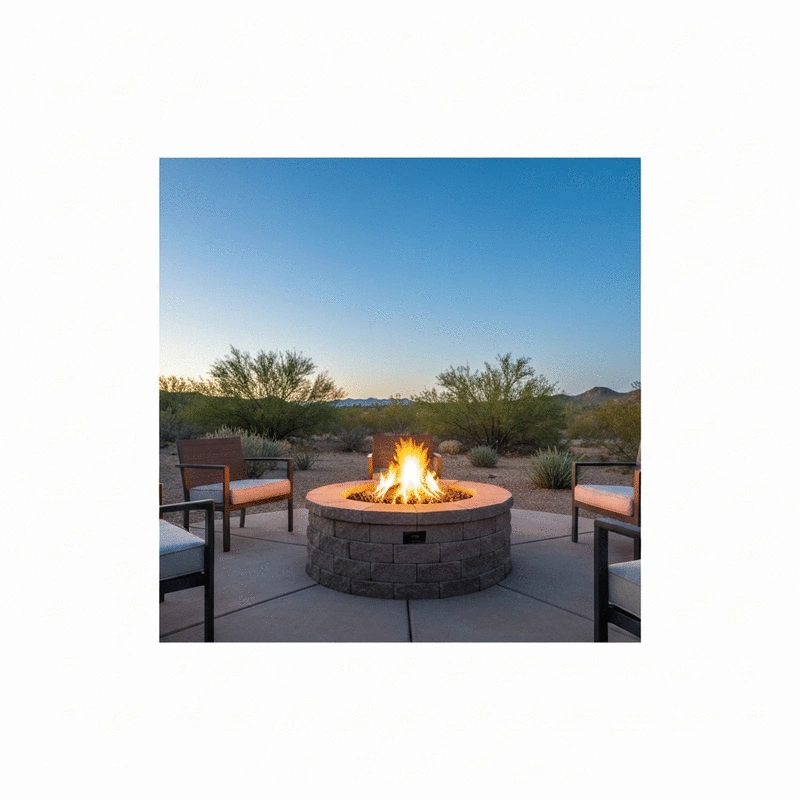 Fire Pit Installation in Desert Hills, Cave Creek