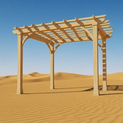 Pergola in a desert setting