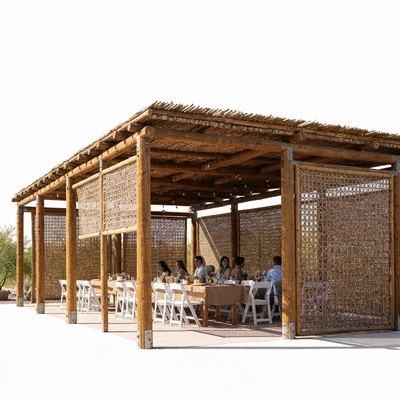 Ramada providing shade and comfort at an outdoor gathering in Cave Creek