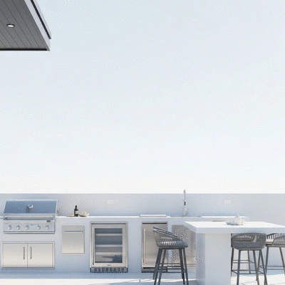 Stylish outdoor kitchen design