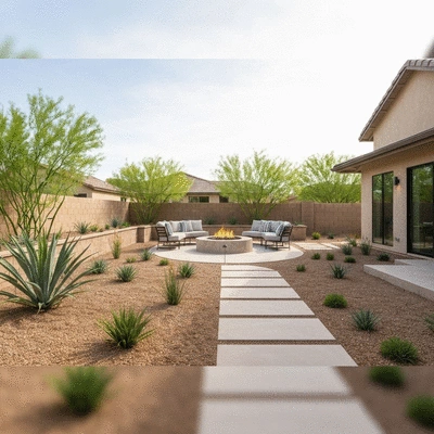 Desert backyard transformation inspiration