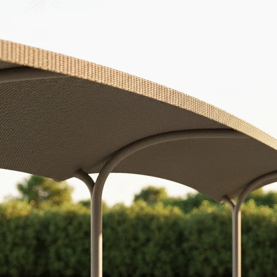 Shade structure in outdoor setting