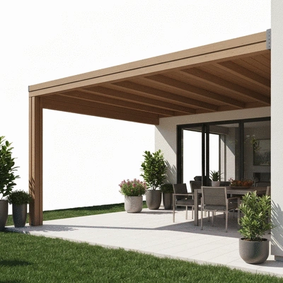 Patio cover enhancing outdoor living space