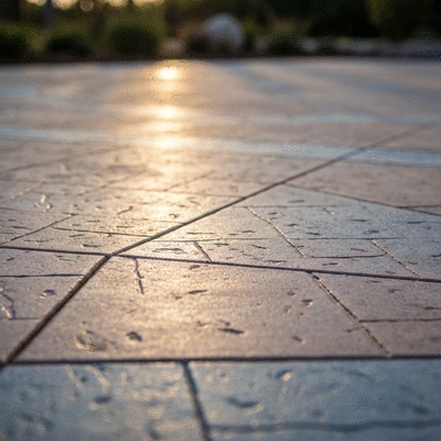 Decorative concrete patio design